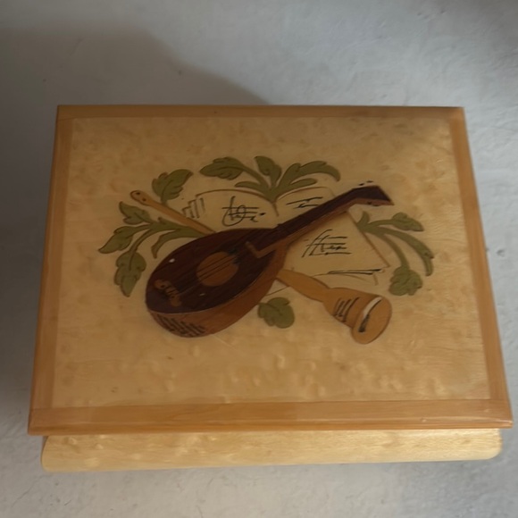Vintage Italian San Francisco Music Box Company Wood Inlay Music Box - Memories - Picture 1 of 4
